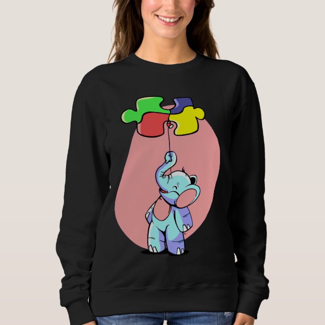 Sweatshirt Autisme Mini éléphant (Devant)