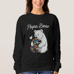 Sweatshirt Autisme Papa Ours Maman Amour Autiste Enfant Autis
