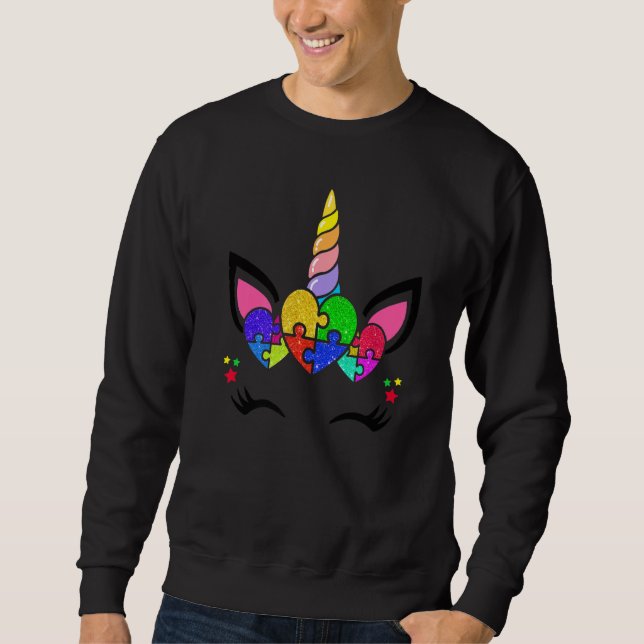 Sweatshirt Autisme Unicorne Autisme Maman Sensibilisation sur (Devant)