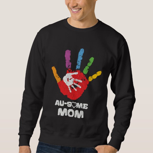 Sweatshirt Autistic Son Daughter Awesome Mom Autism Awareness (Devant)