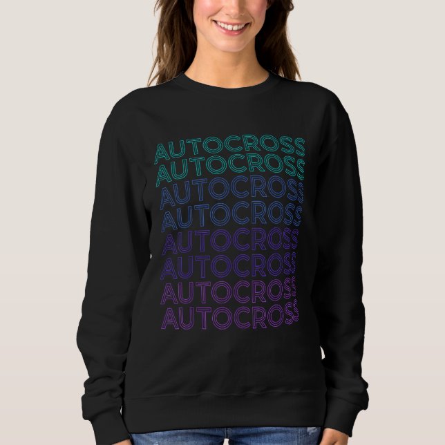 Sweatshirt Autocross Car Racing Retro (Devant)