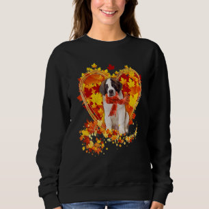 Sweatshirt Automne Feuilles Coeur Saint Bernard Scarf Automne