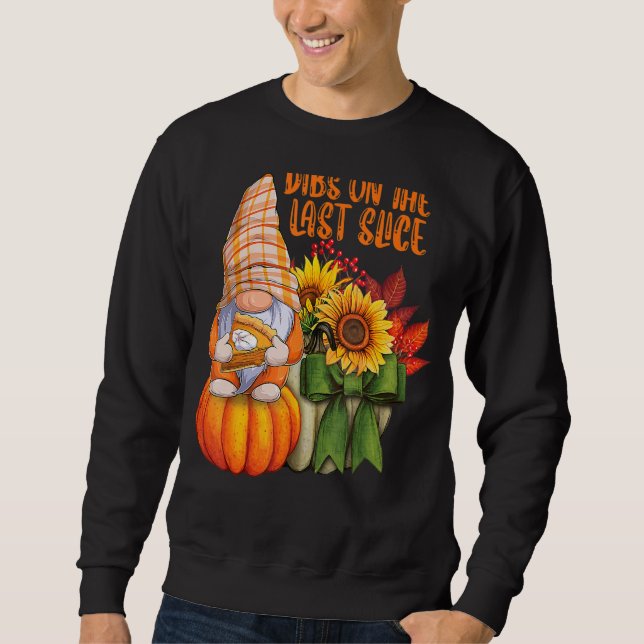 Sweatshirt Automne Gnome Aime le dessert à tarte Citrouille e (Devant)