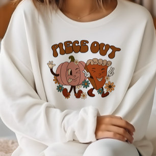 SWEATSHIRT AUTOMNE THÈME AMUSANT PAIX SORTIE CITROUILLE PIE