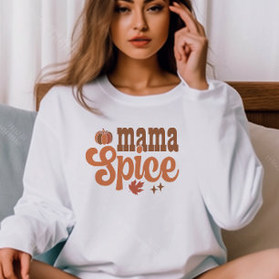 SWEATSHIRT AUTOMNE THÈME RÉTRO ESPICE MAMA CITROUILLE