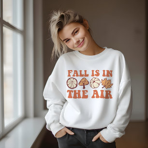 SWEATSHIRT AUTOMNE THÈME RÉTRO SUPER L'AUTOMNE EST DANS L'AIR
