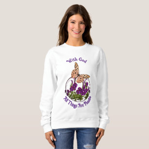 Sweatshirt Avec Dieu Papillon Fleur Art Inspiration