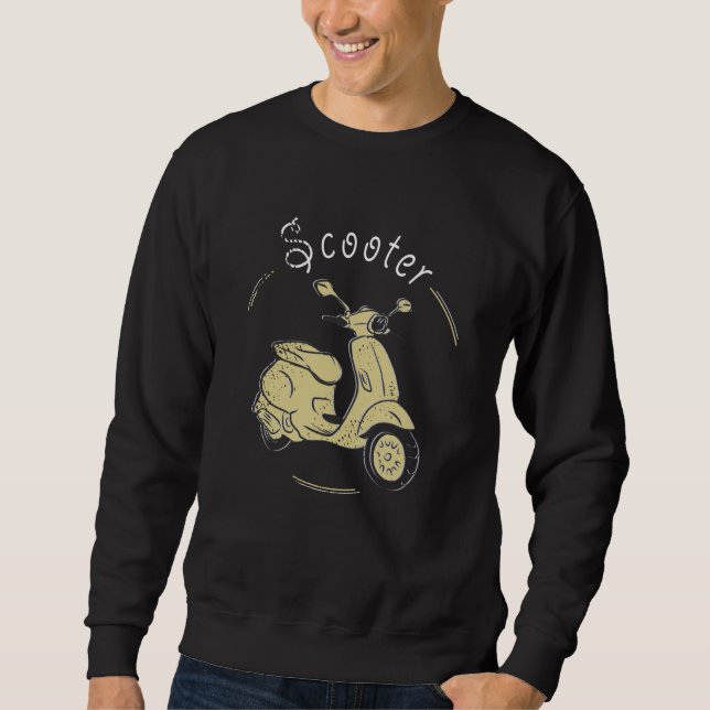 Sweatshirt Avec Le Scooter À Travers Le Monde (Devant)