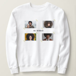 Sweatshirt avec photo personnalisée de mon monde
