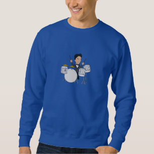 Sweatshirt avec une bande dessinée de batteur