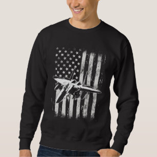 Sweatshirt Avion de chasse militaire F 15 Striking Eagle Amér