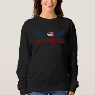 Sweatshirt Aviron d'aviron du drapeau américain patriotique P