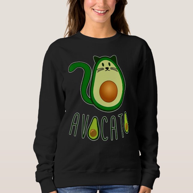 Sweatshirt Avocato Chats Avocado Fruit Chat Animal Et Animaux (Devant)