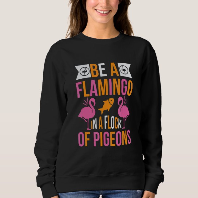 Sweatshirt Awesome Flamingo  Man Woman Retro Graphic (Devant)