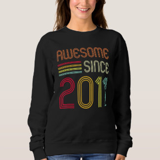 Sweatshirt Awesome Since 2011 11th Birthday Retro
