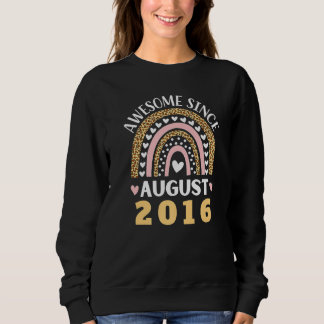 Sweatshirt Awesome Since August 2016 For Women & Men Rainbow