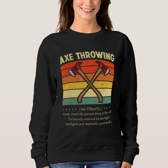 Sweatshirt Ax Thrower Definition Rétro Hatchet Ax Thrower L (Devant)