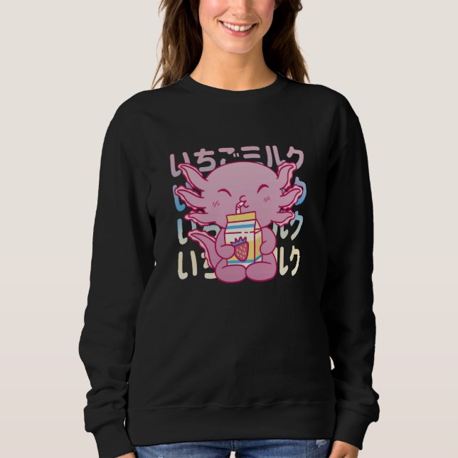 Sweatshirt Axolotl, Kawaii,   1 (Devant)