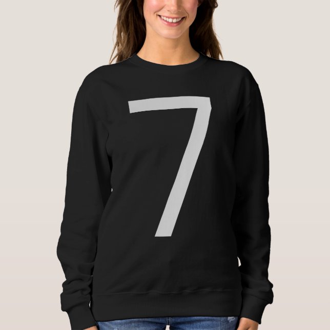 Sweatshirt B Day Number 7 Monogram Poppins Font Initial Alpha (Devant)