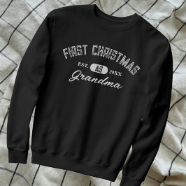 Sweatshirt Baby Faire-part premier Noël en tant que grand-mèr
