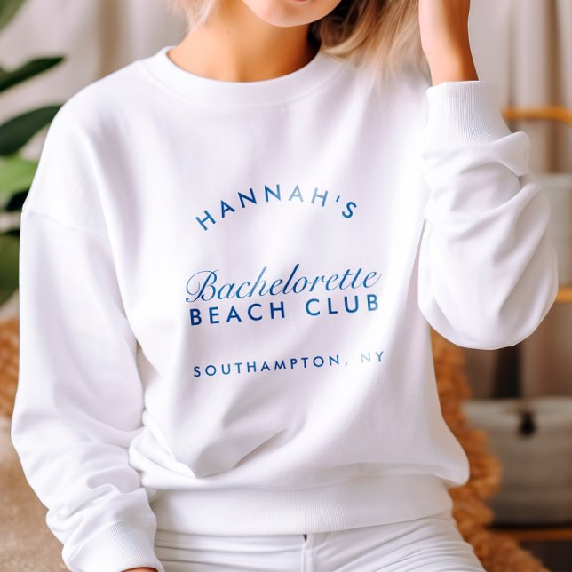 Sweatshirt Bachelorte de la Marine moderne rétro (Retro Modern Navy Bachelorette Party Sweatshirt)