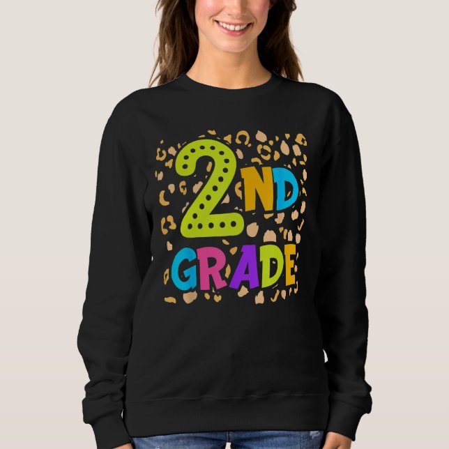 Sweatshirt Back To School 2nd Second Grade Teacher Student Ki (Devant)