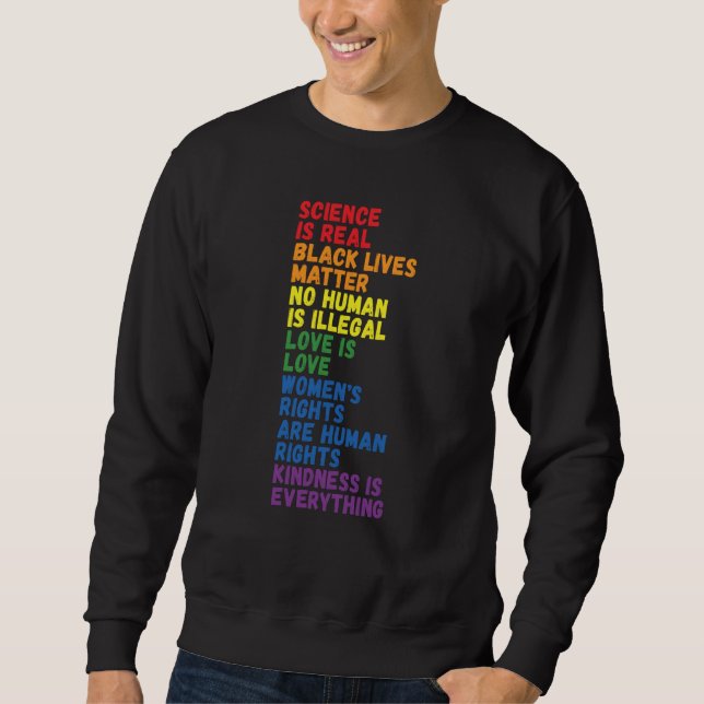 Sweatshirt Backprint Kindness is everything LGBTQ+ Pride  3 (Devant)