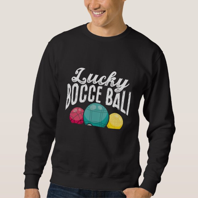 Sweatshirt Backprint Lucky Bocce Ball (Devant)