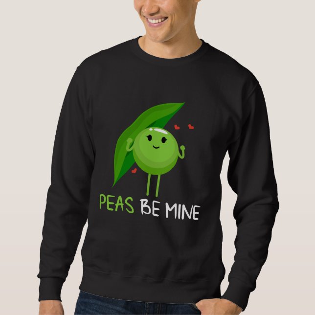 Sweatshirt Backprint Peas be mine pea and pea pod (Devant)