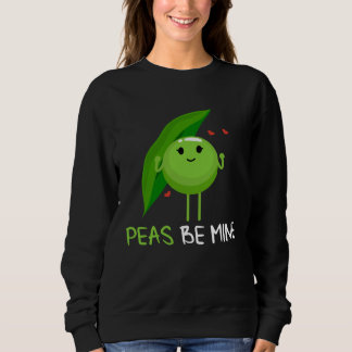 Sweatshirt Backprint Peas be mine pea and pea pod