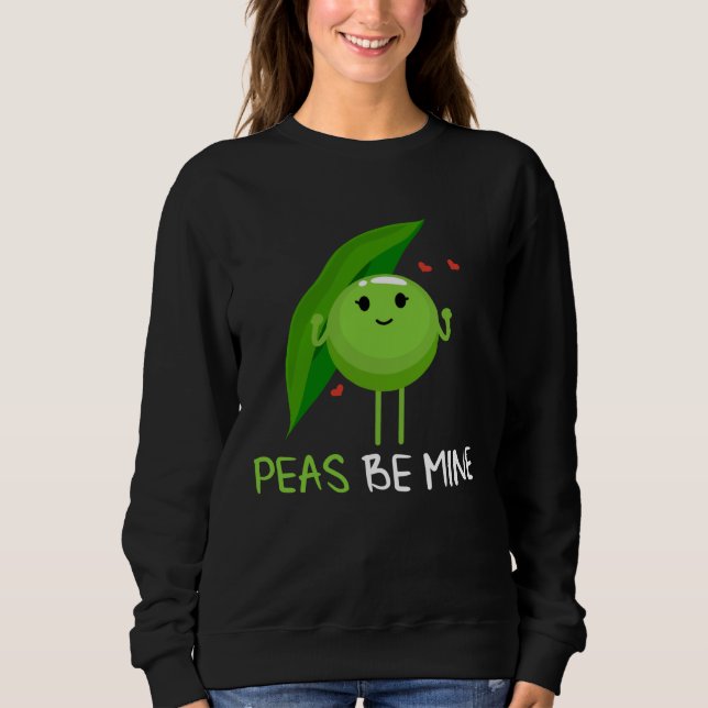 Sweatshirt Backprint Peas be mine pea and pea pod (Devant)