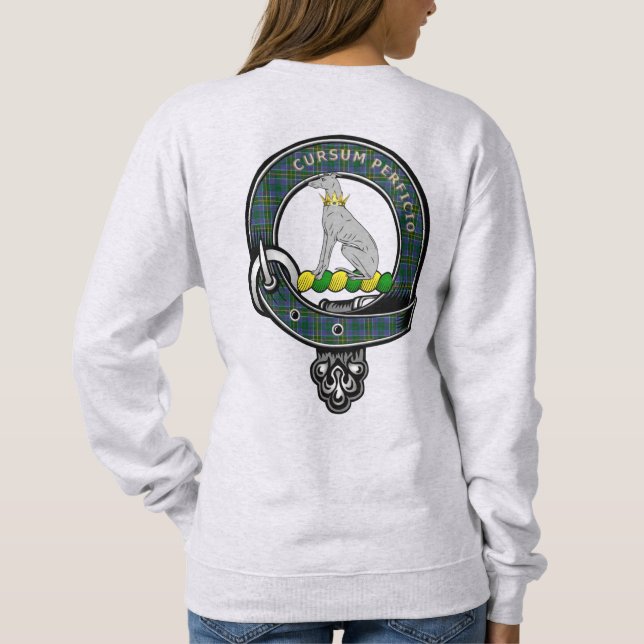 Sweatshirt Badge de clan Hunter Tartan pour femmes (Dos)