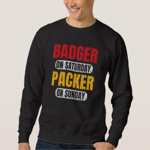 Sweatshirt Badgerr Le Samedi Paquet Le Dimanche Gree Vintage