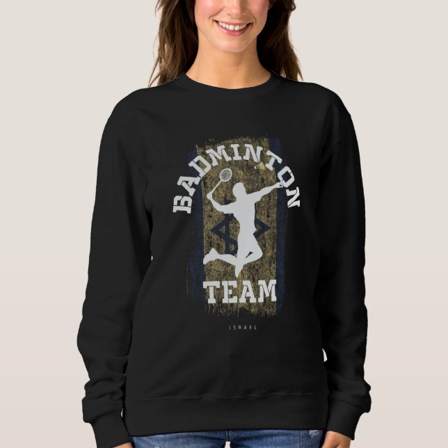 Sweatshirt Badminton Israel Net Games Player Badminton (Devant)
