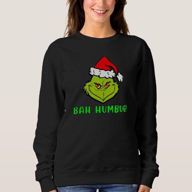 Sweatshirt Bah Humbug Scrooge Essential Christmas Cartoon (Devant)