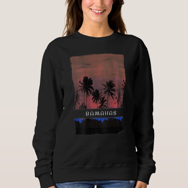 Sweatshirt Bahamas Sunset Vacances Souvenir (Devant)