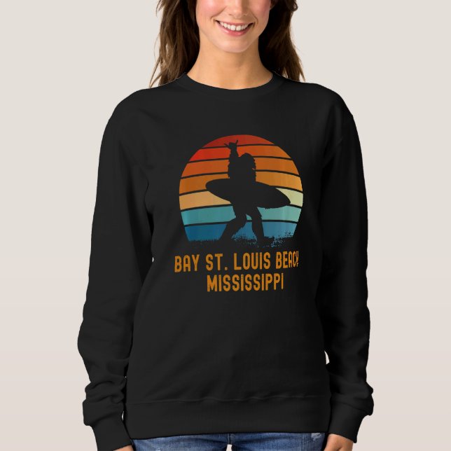 Sweatshirt Baie St Louis Beach Mississippi Sasquatch Souvenir (Devant)
