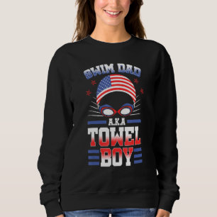 Sweatshirt Baignade Papa Aka Serviette Garçon Us Drapeau Baig