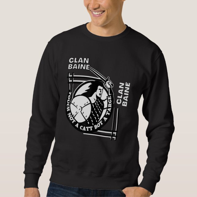 Sweatshirt Baine Clan Gaelic Motto Swordsman (Devant)