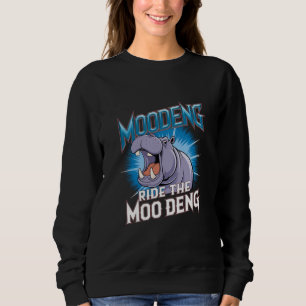 Sweatshirt Balade à dos d'hippopotame de MOO DENG The MOO DEN