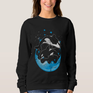 Sweatshirt Baleine d'Océan Animal Killer Orca Long Manche