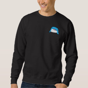 Sweatshirt Baleine Requin Dans La Poche Océan Animal Pocket W
