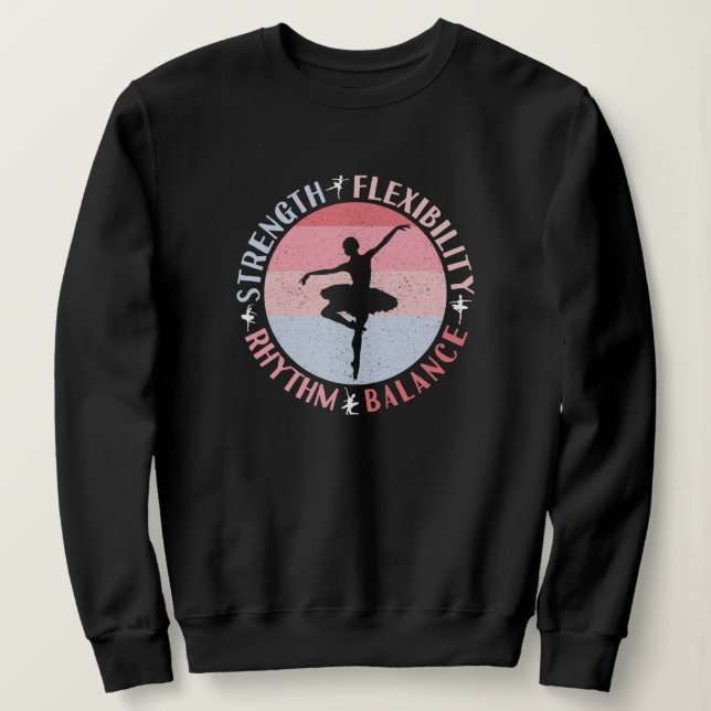 Sweatshirt Ballerina Ballet Dancer - Valeurs Mindset (Design devant)