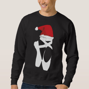Sweatshirt Ballet Pointe Chaussure Noël Santa Hat