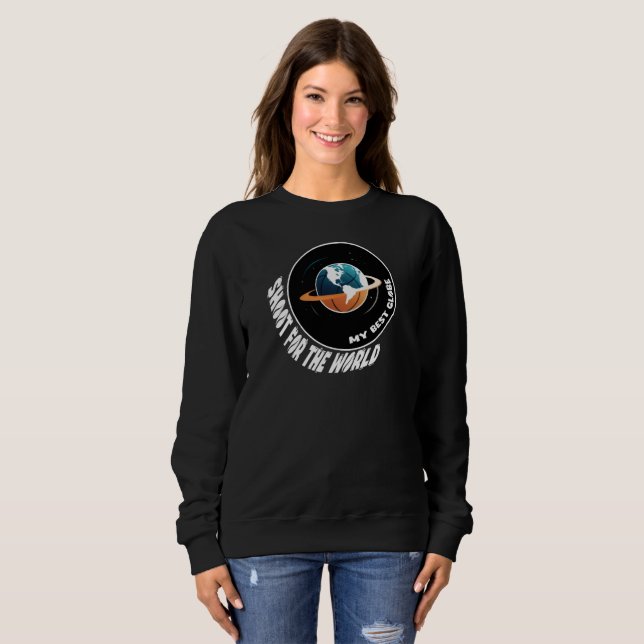 Sweatshirt Ballon de basket | Un tir pour le monde | Mon meil (Devant entier)