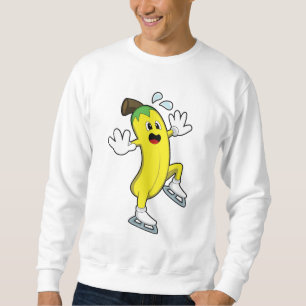 Sweatshirt Banana au patinage sur glace avec patins à glace.P