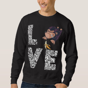 Sweatshirt Banana Lover Funny Singe Tropical Summer Fruit Lo