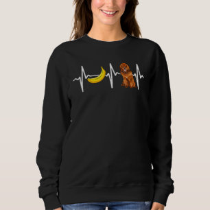 Sweatshirt Banana Tibétain Mastiff Heartbeat Chien