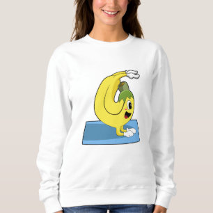 Sweatshirt Banane au Yoga sur tapis de Yoga