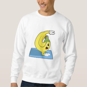 Sweatshirt Banane au Yoga sur tapis de Yoga